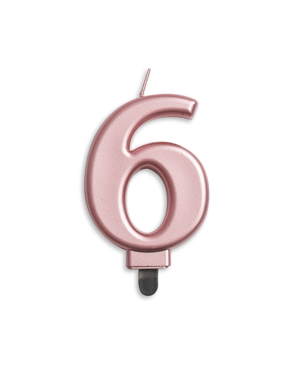 Tortenkerze ,,6,, rose gold