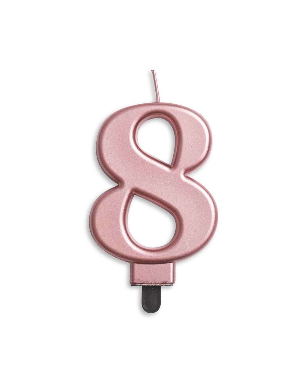Tortenkerze ,,8,, rose gold