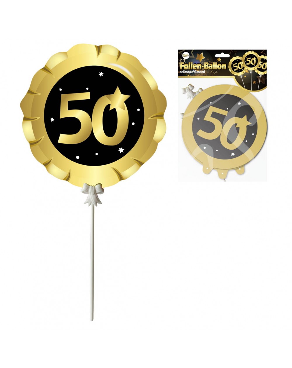 Folienballon selbstaufblasend ,,50,,