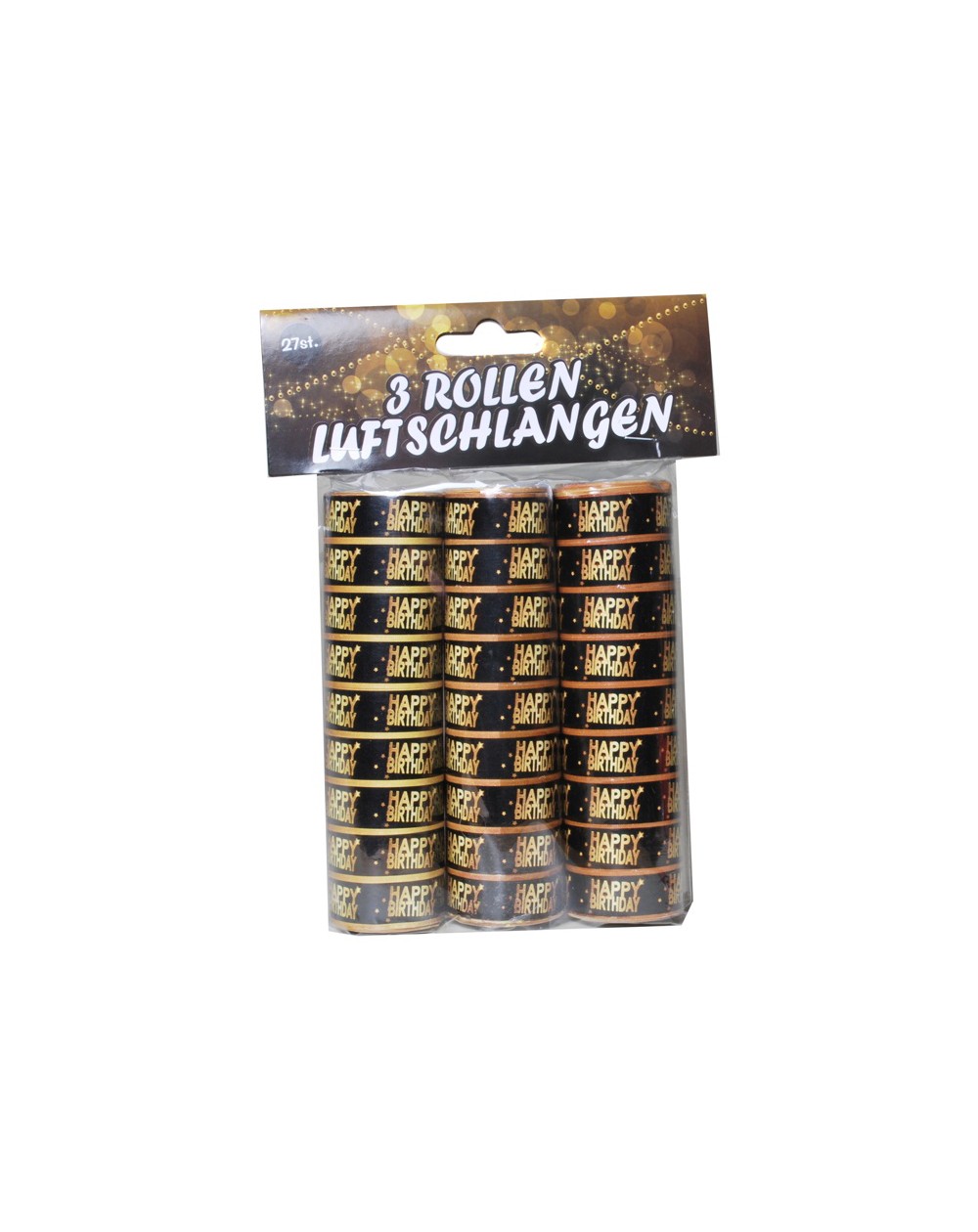 Papierschlangen schwarz/gold