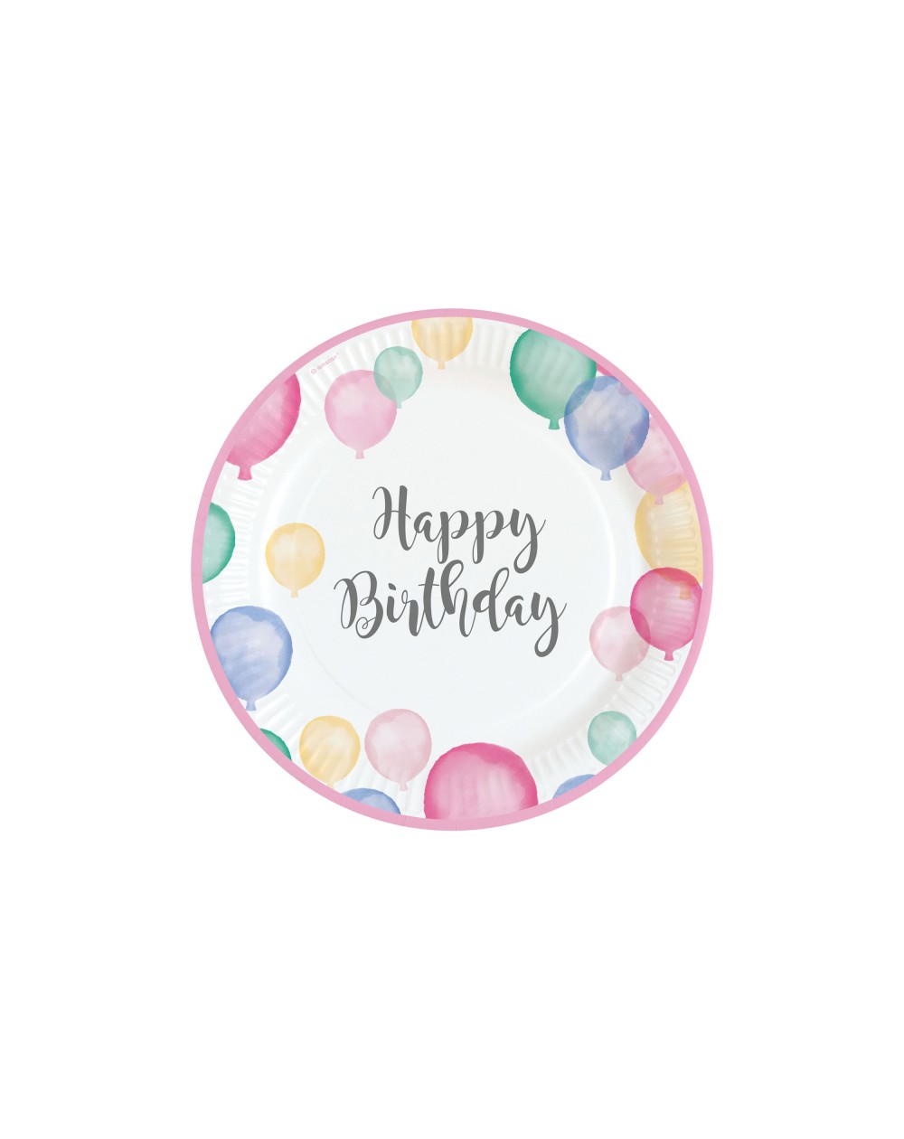 Teller Happy Birthday pastell