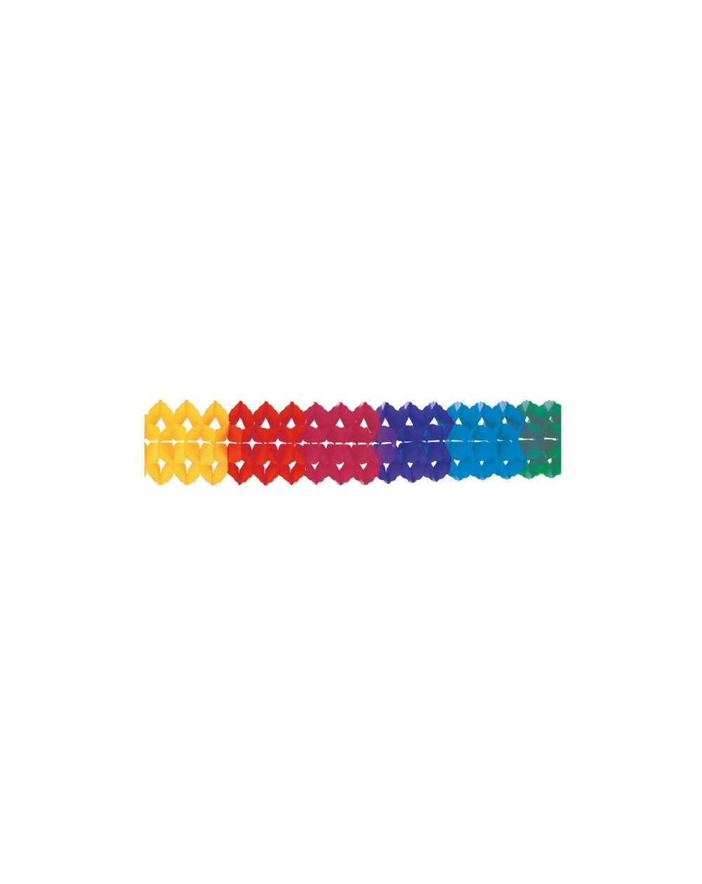 Papiergirlande Regenbogenfarbig