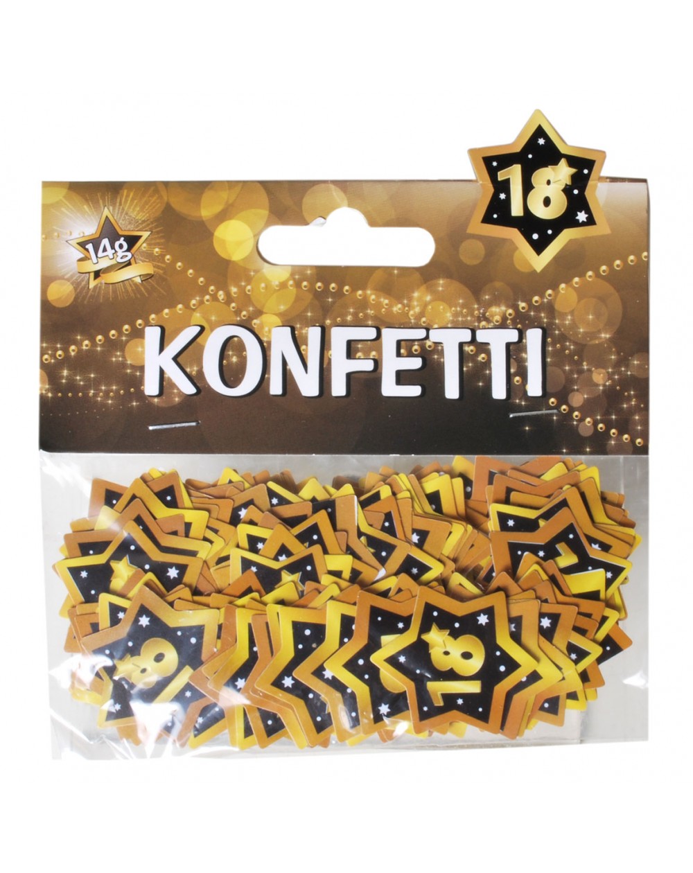 Tischkonfetti ,, 18,, schwarz gold