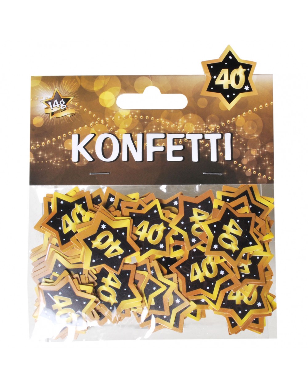 Tischkonfetti ,, 40,, schwarz gold