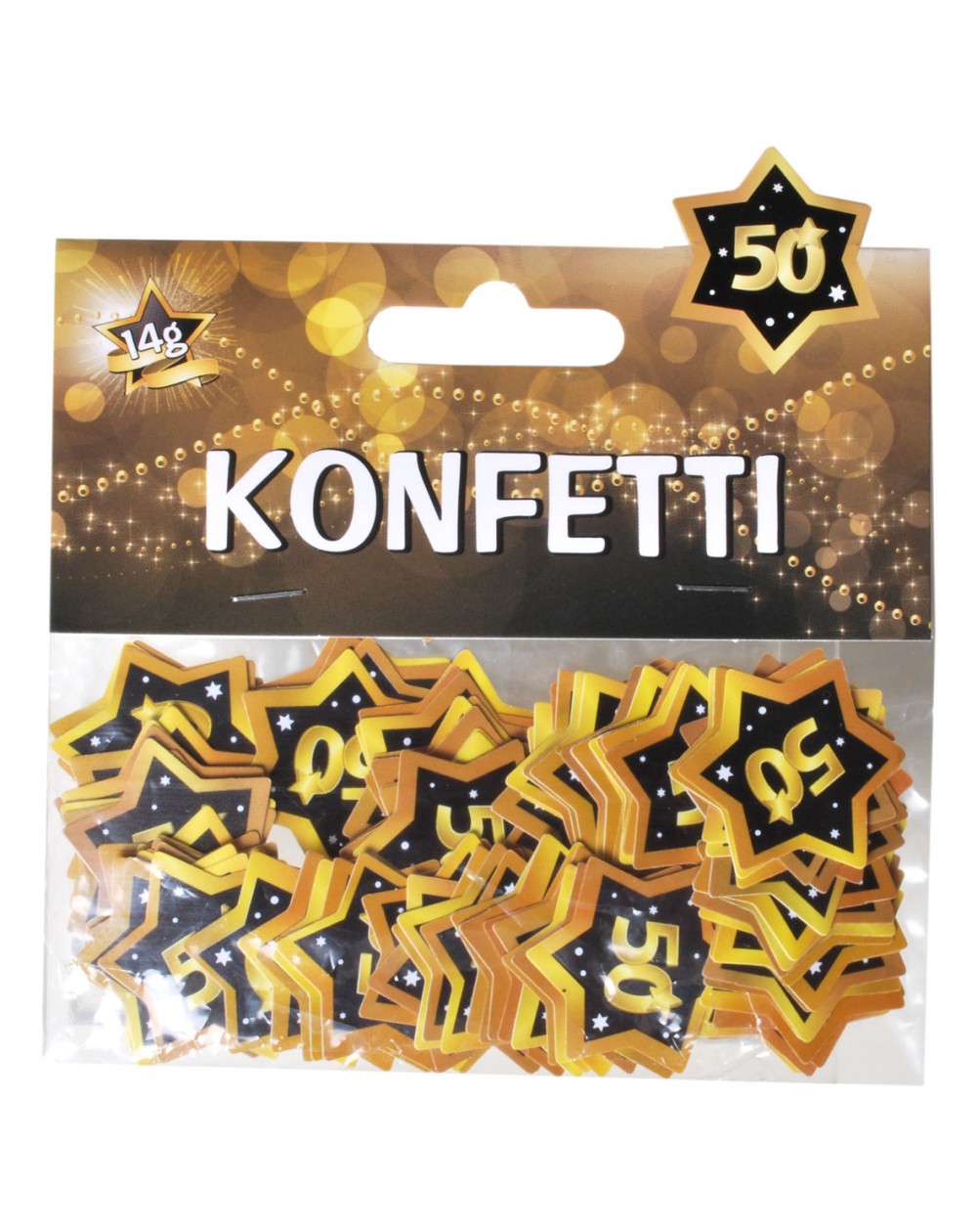 Tischkonfetti ,, 50,, schwarz gold