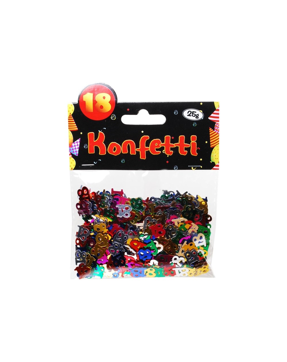 Tischkonfetti ,, 18,, farbig