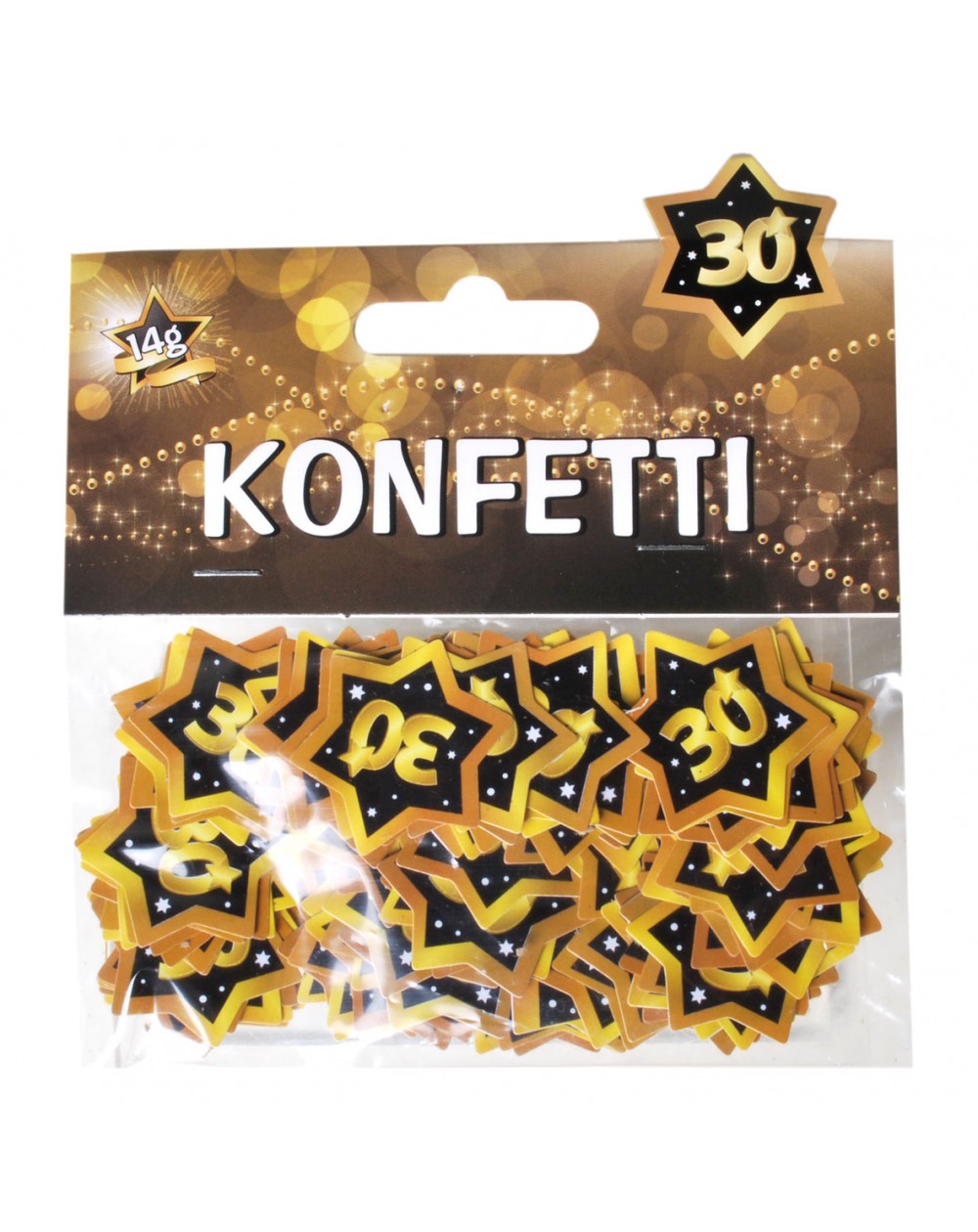 Tischkonfetti ,, 30,, schwarz gold