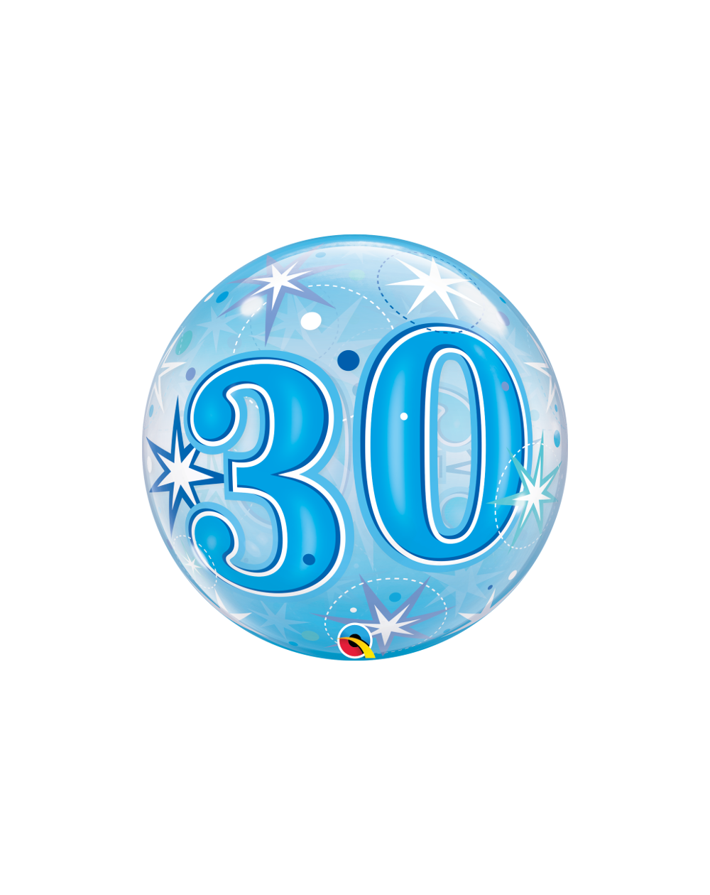 Geschenkballon Bubble Starburst 30 blau 55cm
