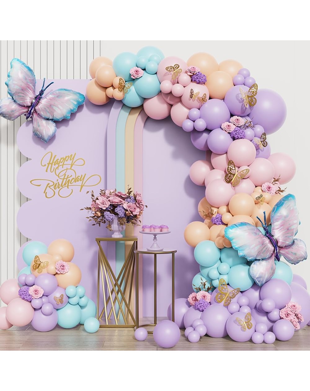 Ballongirlande-Set DIY "Pastelltraum" Pastellfarben 158 Teile