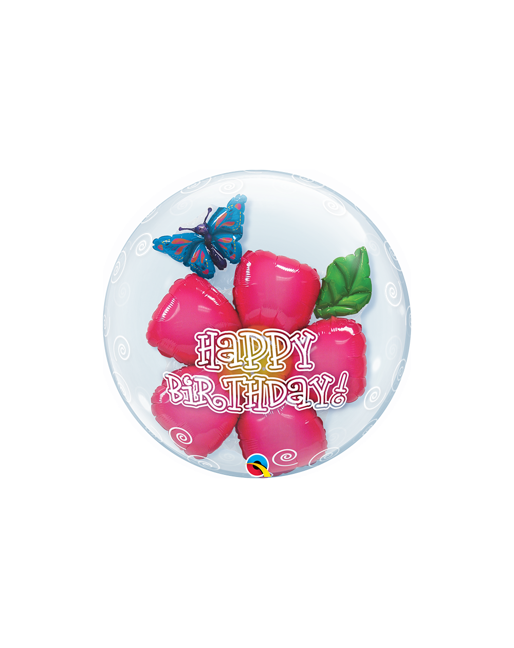 Geschenkballon Bubble Birthday Flower 60cm