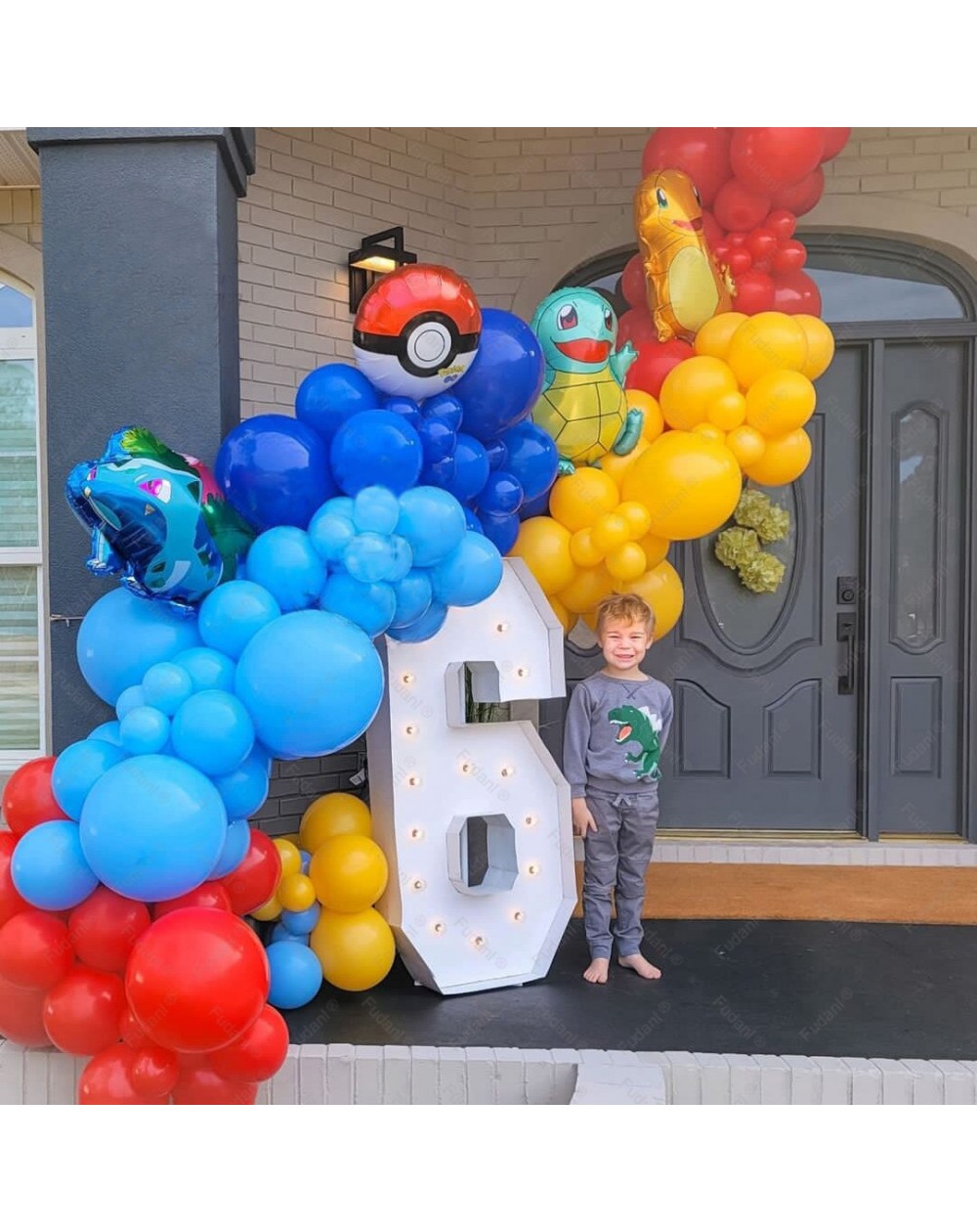 DIY Ballongirlande-Set "Pokemon Party" gelb/blau/rot 110 Teile