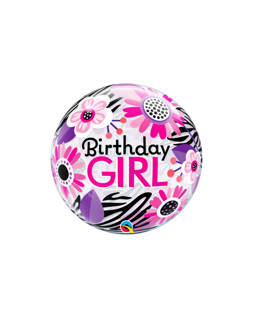 Geschenkballon Bubble Birthday Girl 55cm