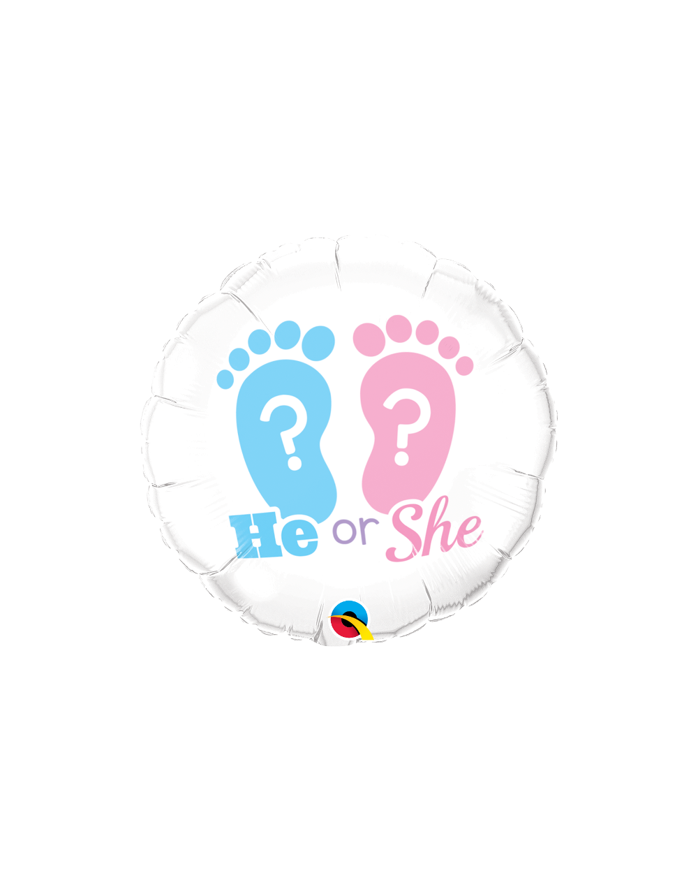 Geschenkballon He Or She? Footprints 45cm