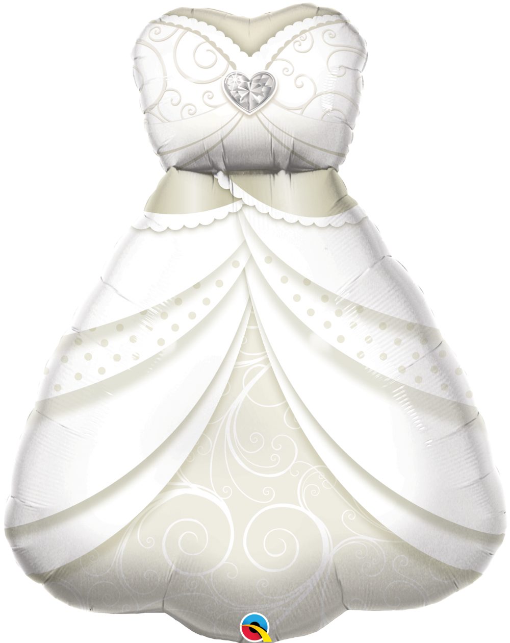 Geschenkballon XL Brautkleid 99cm