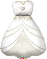 Geschenkballon XL Brautkleid 99cm