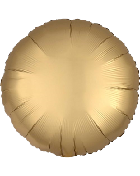 Geschenkballon Rund Satin 45cm in gold