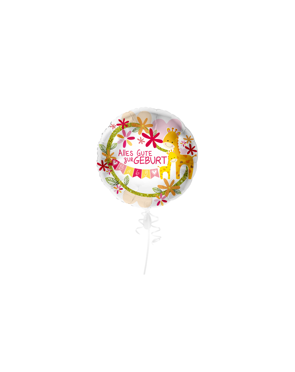 Geschenkballon Alles gute zur Geburt Girl 45cm