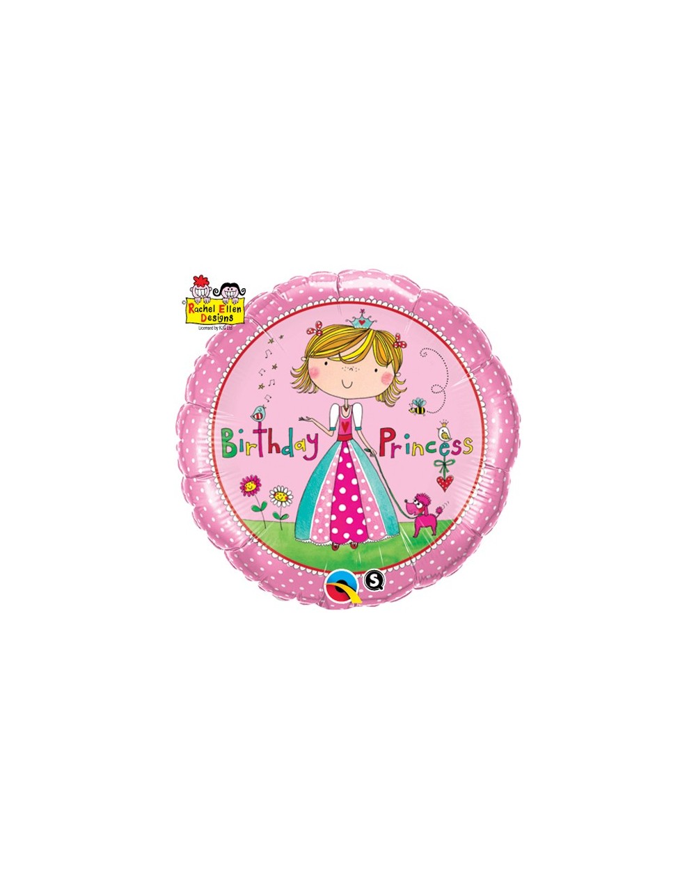 Geschenkballon Birthday Princess 45cm