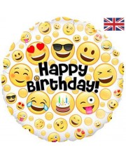 Geschenkballon Birthday Emoji 45cm