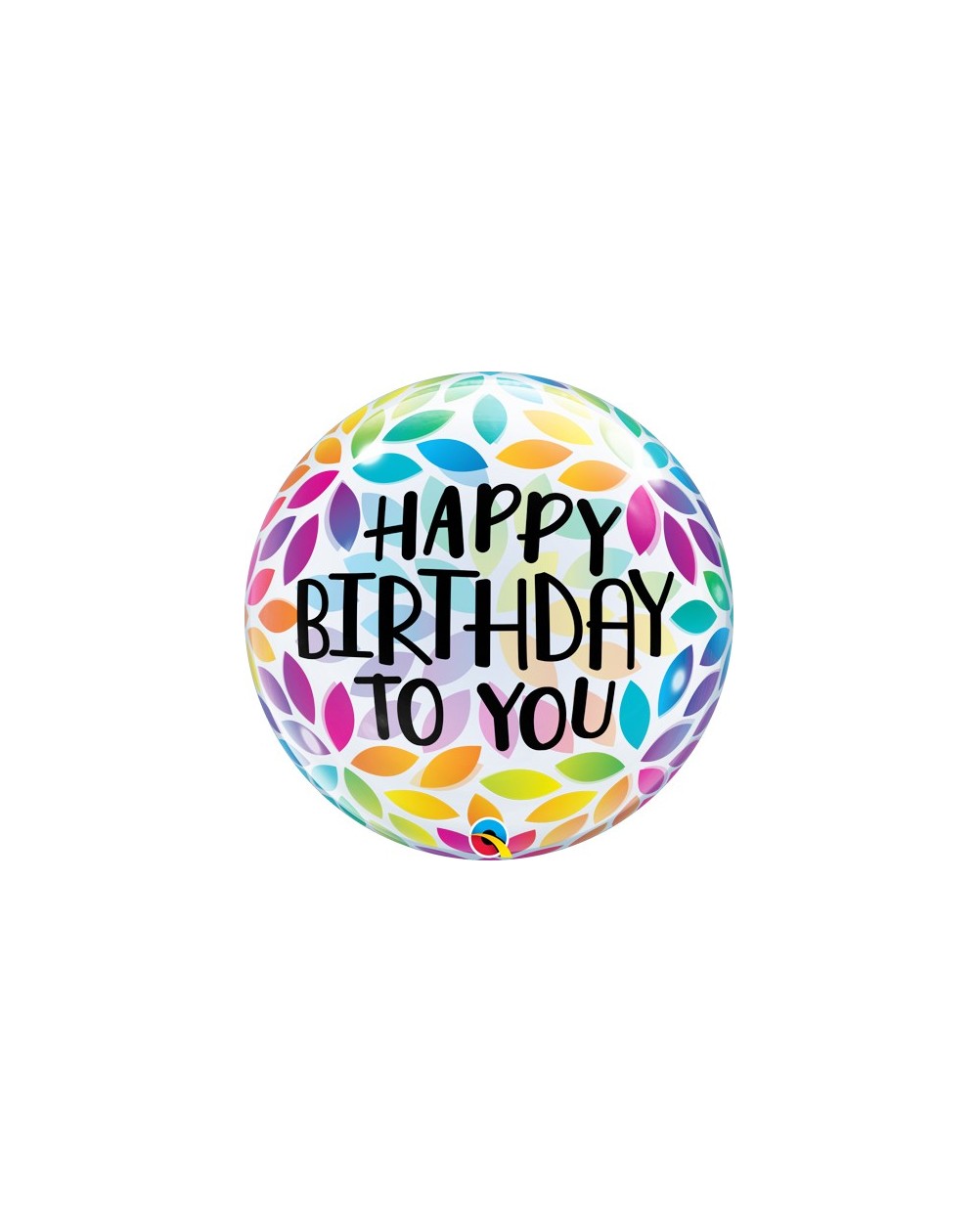 Geschenkballon Bubble Happy Birthday Rainbow 55cm