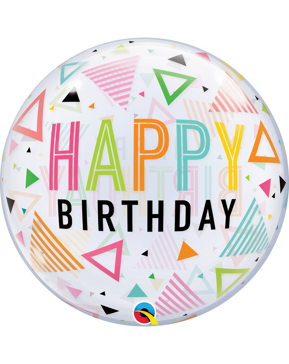 Geschenkballon Bubble Triangel Birthday 55cm