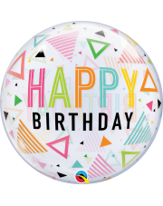 Geschenkballon Bubble Triangel Birtday 55cm