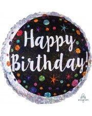 Geschenkballon Dots & Stars Holographic 45cm