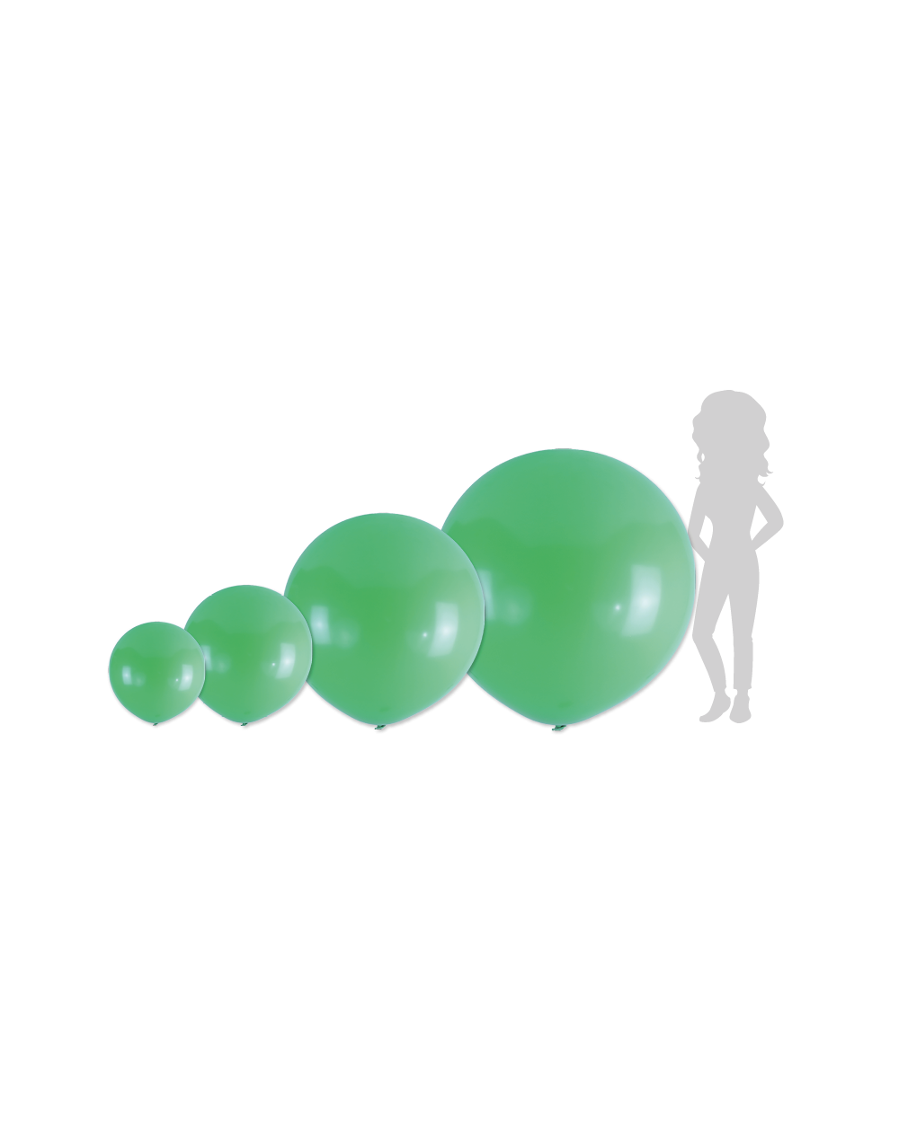 Riesenballone Hellgrün Ø55cm-Ø150cm